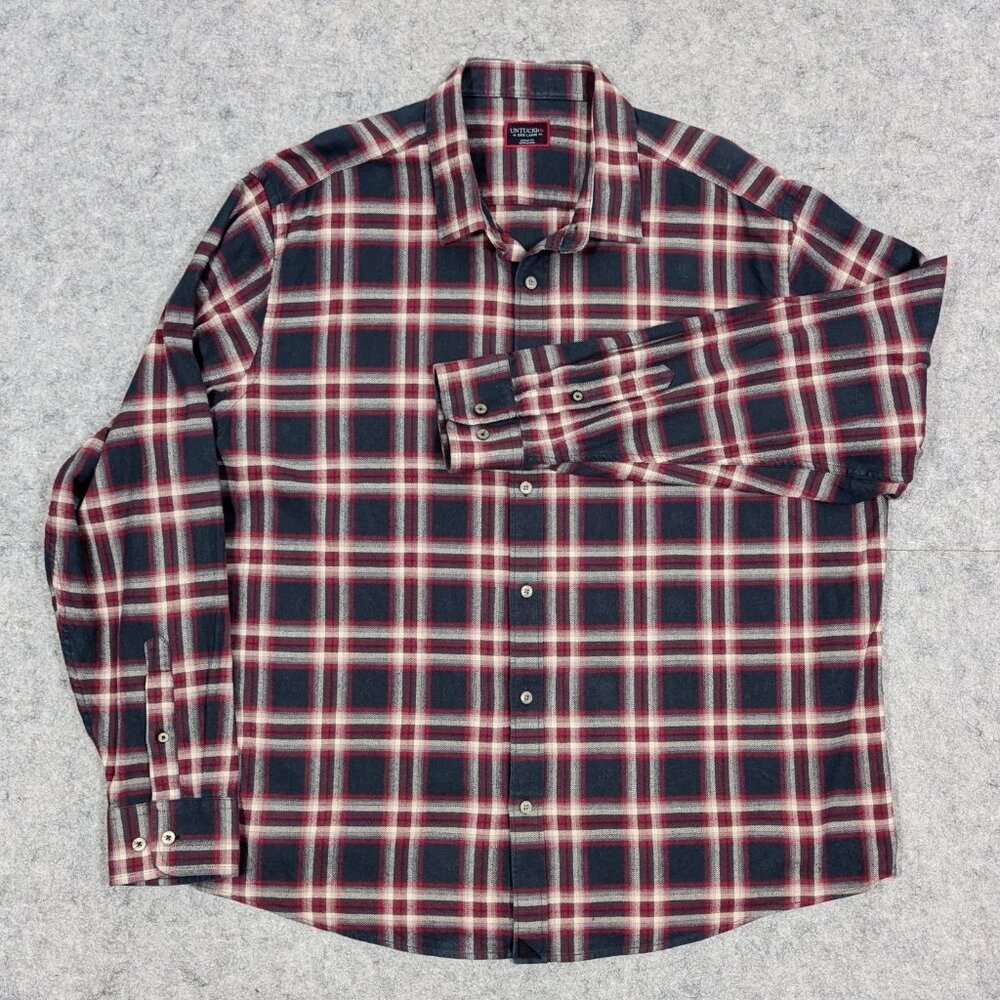 Untuckit Plaid Flannel Shirt Size XXXL 3XL Cotton